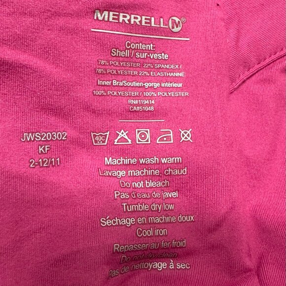 NWT Fuschia Pink Merrell Tank With Shelf Bra UPF 50+ - Picture 9 of 10